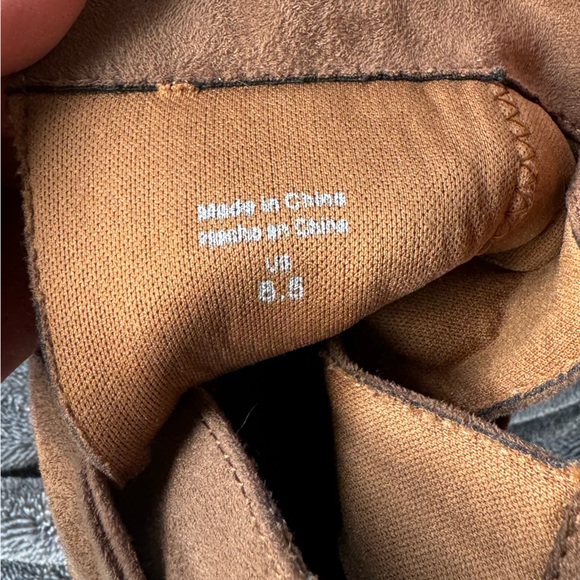 Parker & Sky Women’s Brown Suede Chunk Heel Ankle Boots Size 8.5 - Picture 6 of 9